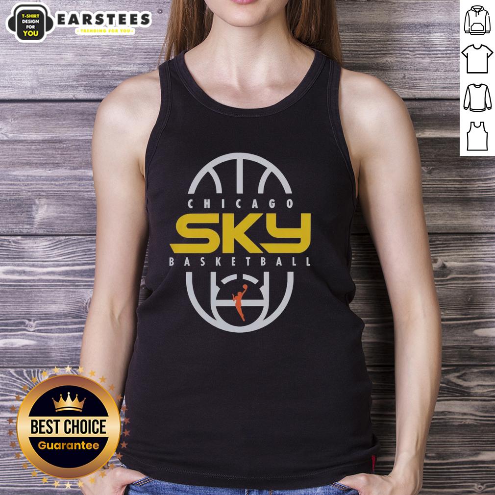 Official Chicago Sky Basketball 2026 On-Court Authentic Practice Logo T-Shirt - Image 4