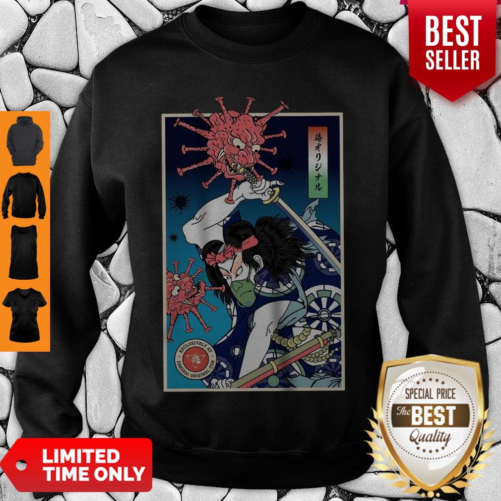 Good Samurai Vs Coronavirus Shirt - Image 3