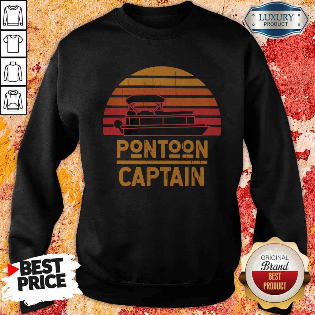 Top Pontoon Captain Vintage Retro Shirt - Image 5