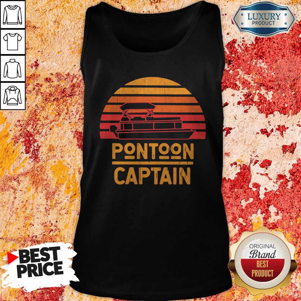 Top Pontoon Captain Vintage Retro Shirt - Image 4