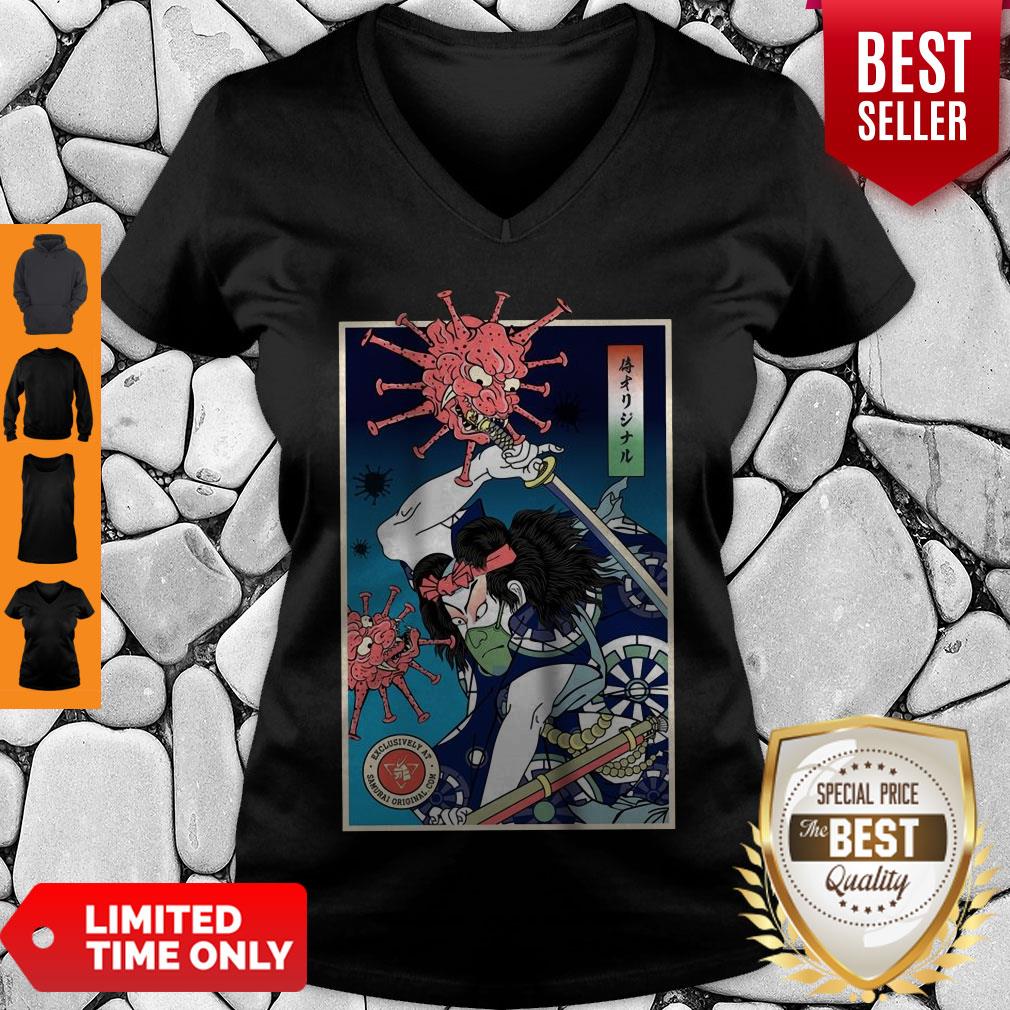 Good Samurai Vs Coronavirus Shirt - Image 5