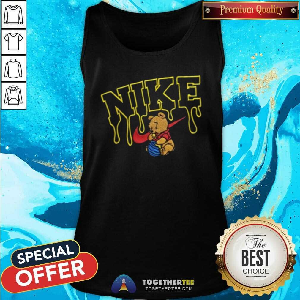 Funny Nike Winnie Pooh Effects Embroidered T-Shirt - Image 4