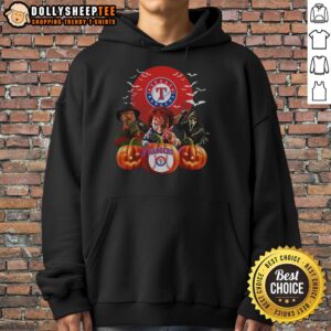 Alternative view of Top Texas Rangers MLB Horror Movie Halloween T-Shirt