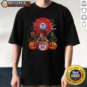 Top Texas Rangers MLB Horror Movie Halloween T-Shirt