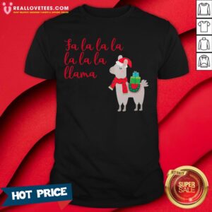 Funny Fa La La La La La La Llama Christmas Shirt