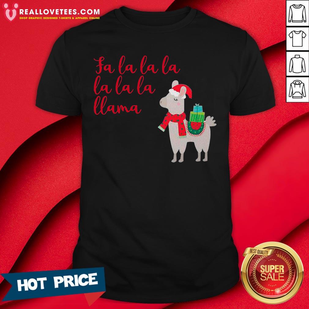 Funny Fa La La La La La La Llama Christmas Shirt