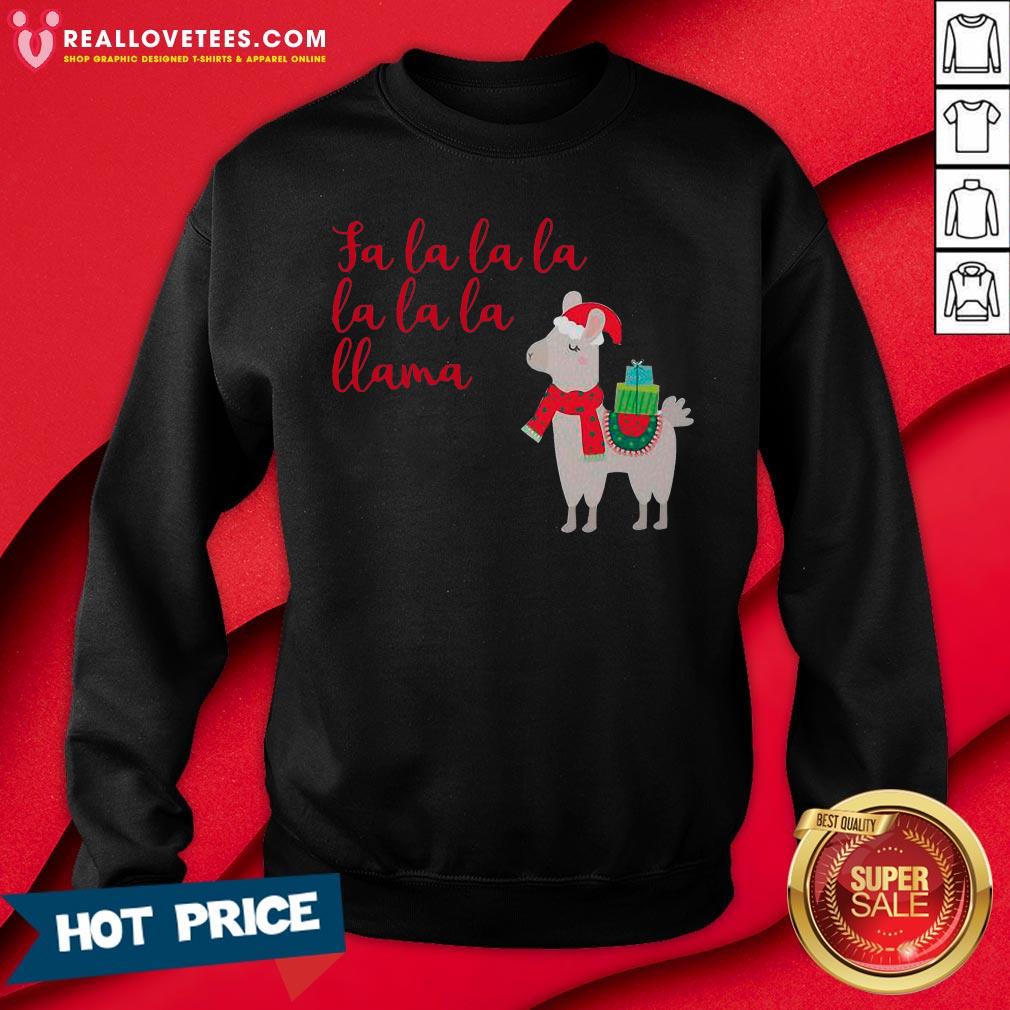 Funny Fa La La La La La La Llama Christmas Shirt - Image 3