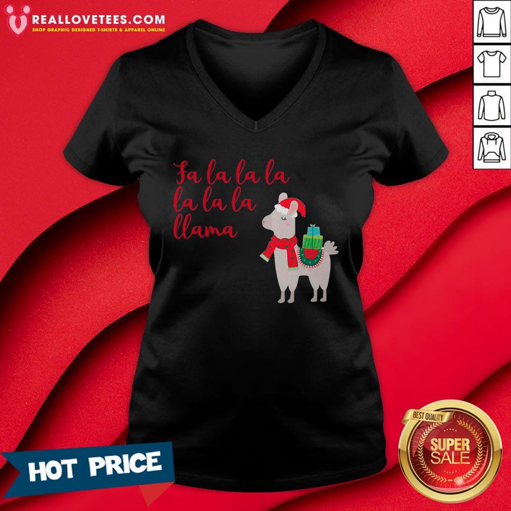 Funny Fa La La La La La La Llama Christmas Shirt - Image 5