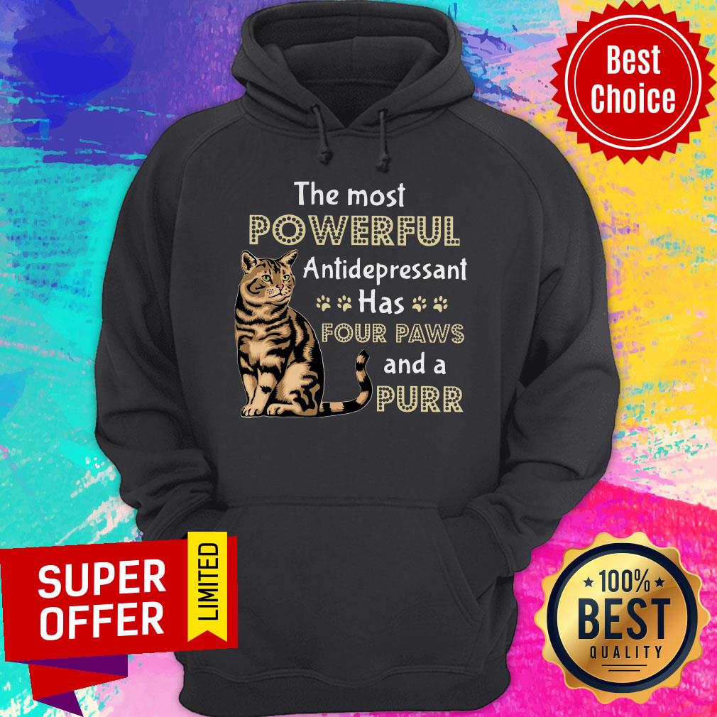 Nice Cat The Most Powerful Antidepressant Has Four Paws And A Purr Shirt - Image 3