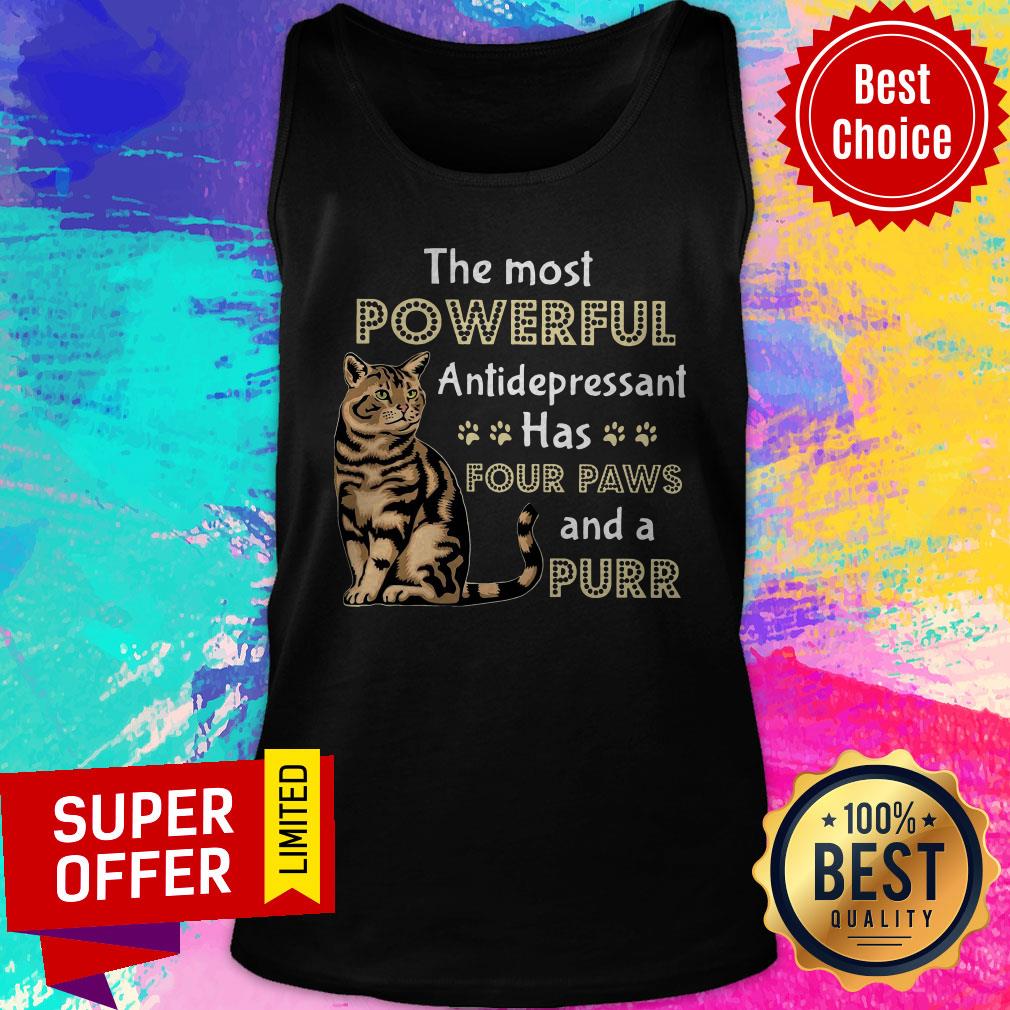 Nice Cat The Most Powerful Antidepressant Has Four Paws And A Purr Shirt - Image 5