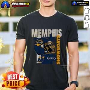 Official Memphis Showboats Helmet Frame UFL T-Shirt