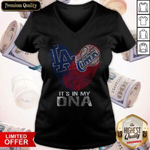 Alternative view of Los Angeles Clippers And Los Angeles Dodgers It’s In My DNA Heart Shirt