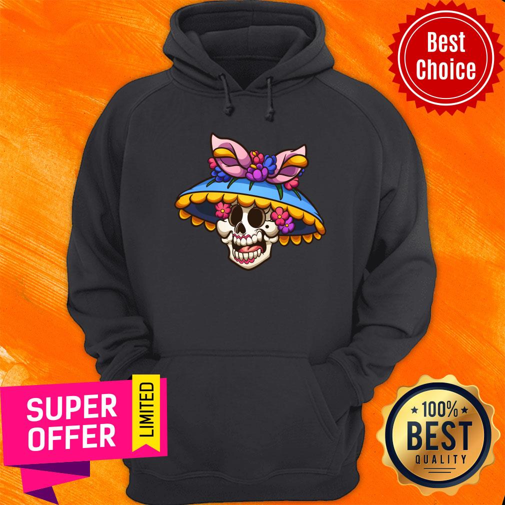 Official Sugar Skull Wear Big Hat Flower Shirt - Image 2