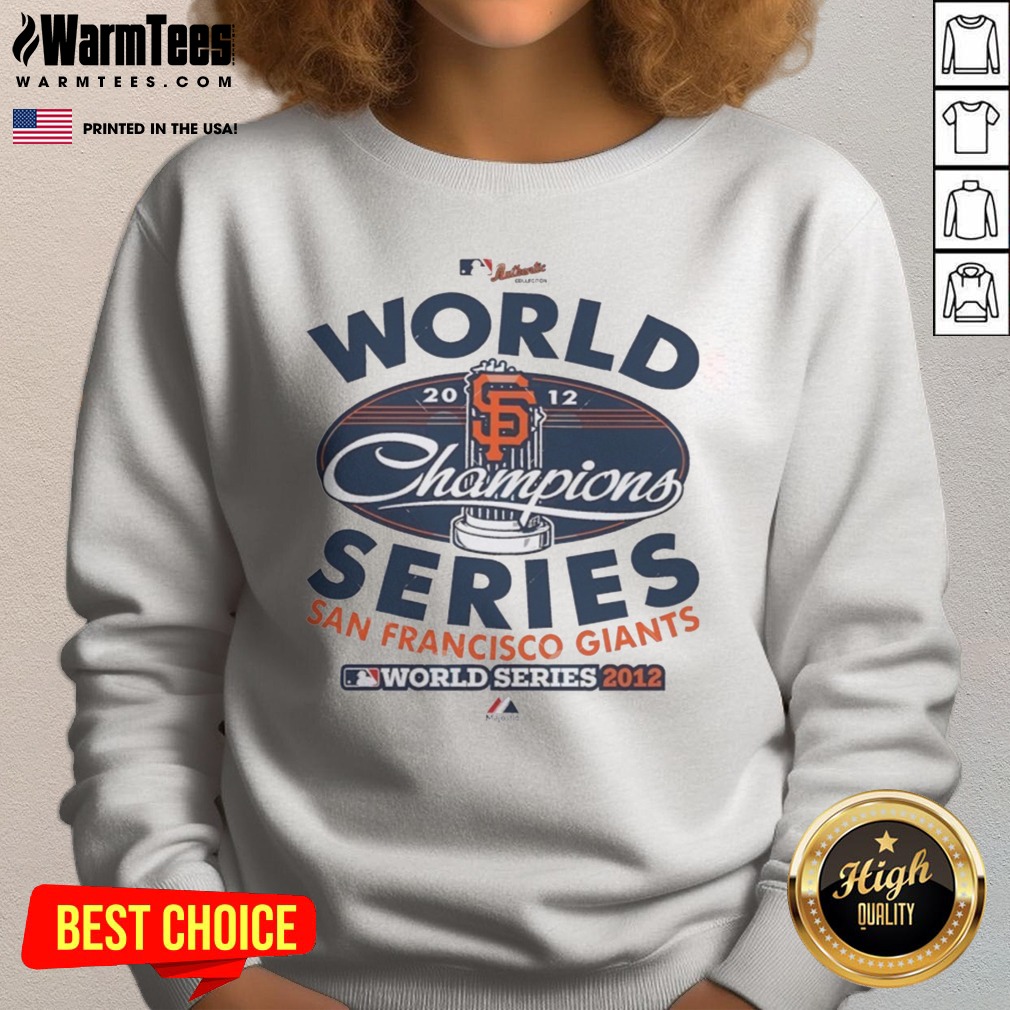 Original San Francisco Giants 2012 World Champions Series MLB Majestic Baseball Fan Shirt - Image 4