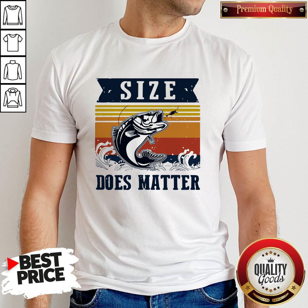 Perfect Fishing Size Does Matter Vintage Retro Shirt