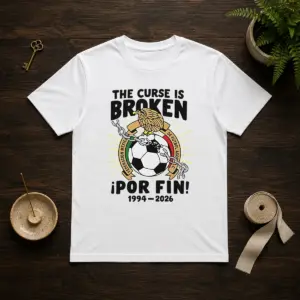 Funny Mexico National Football Team 1994 2026 The Curse Is Broken Por Fin Shirt