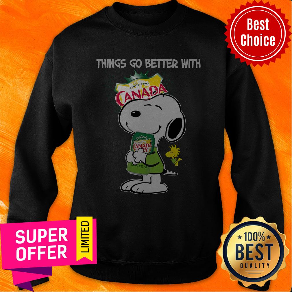 Official Snoopy Hug Canada Dry Things Go Better With Canada Dry Shirt - Image 2