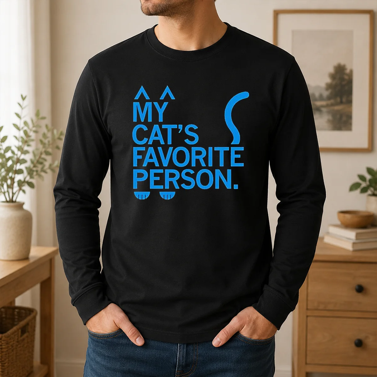 Nice Top My Cat's Favorite Person Shirt - Image 6