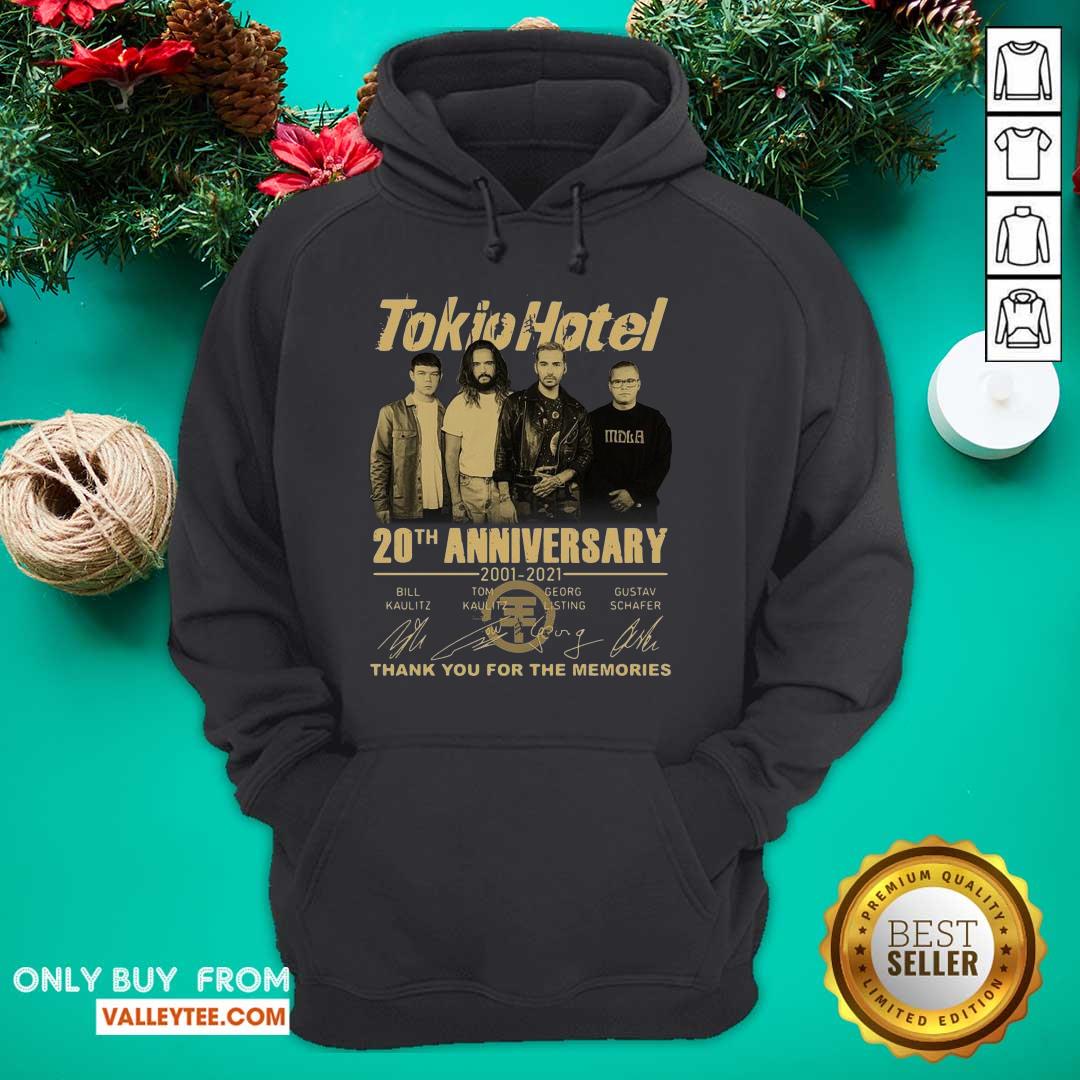 Cute Tokio Hotel 20th Anniversary 2001 2021 Signatures Thank You For The Memories Shirt - Image 2