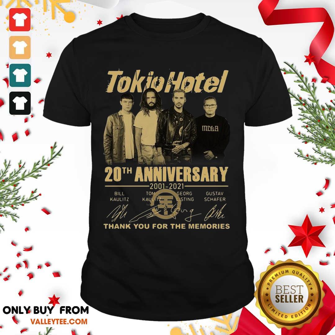 Cute Tokio Hotel 20th Anniversary 2001 2021 Signatures Thank You For The Memories Shirt