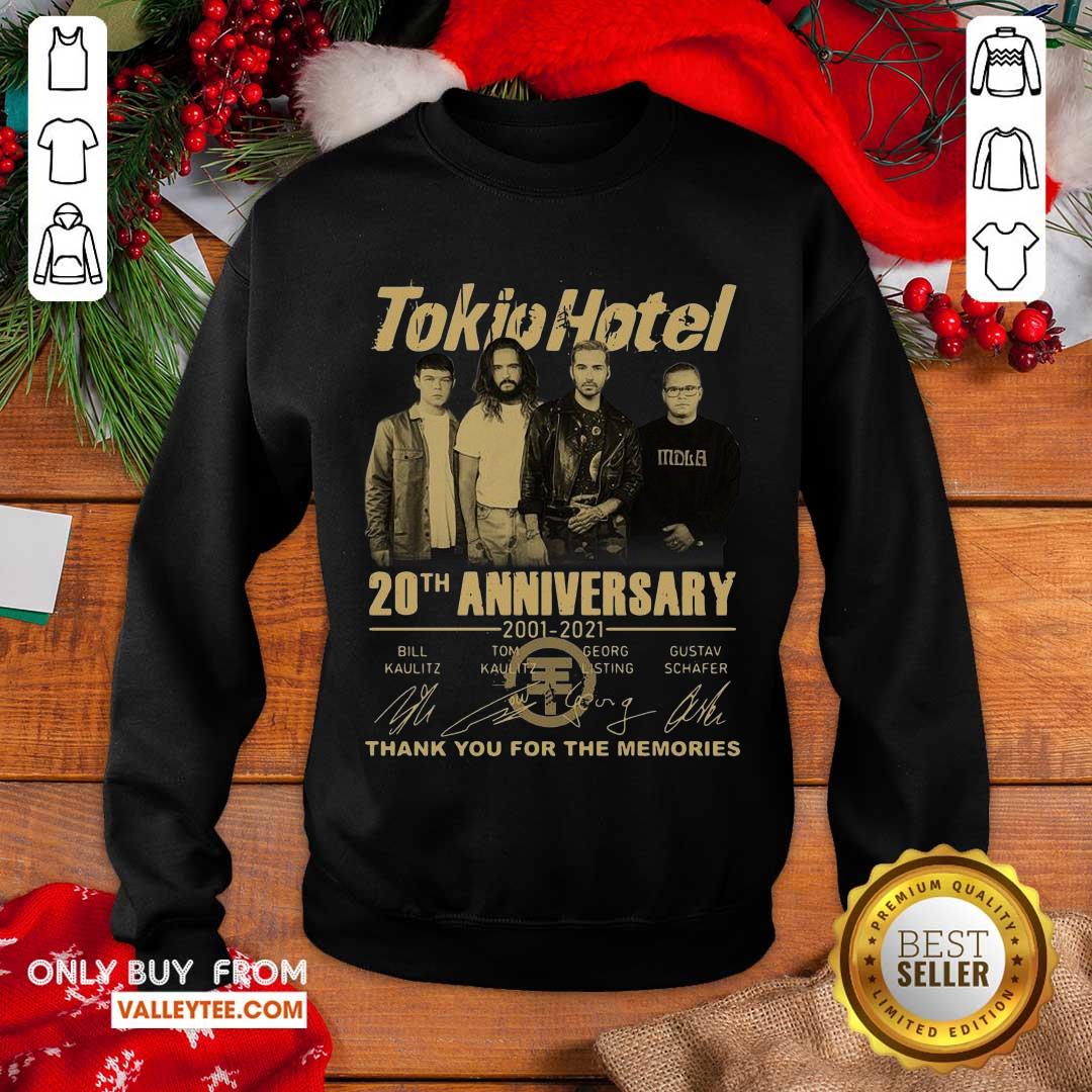 Cute Tokio Hotel 20th Anniversary 2001 2021 Signatures Thank You For The Memories Shirt - Image 4
