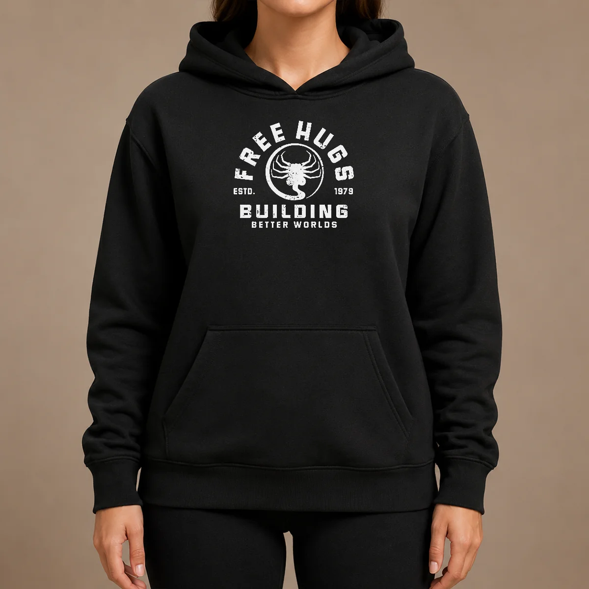 Hot Free Hugs Alien Facehugger Building Better Worlds 1979 Shirt - Image 5