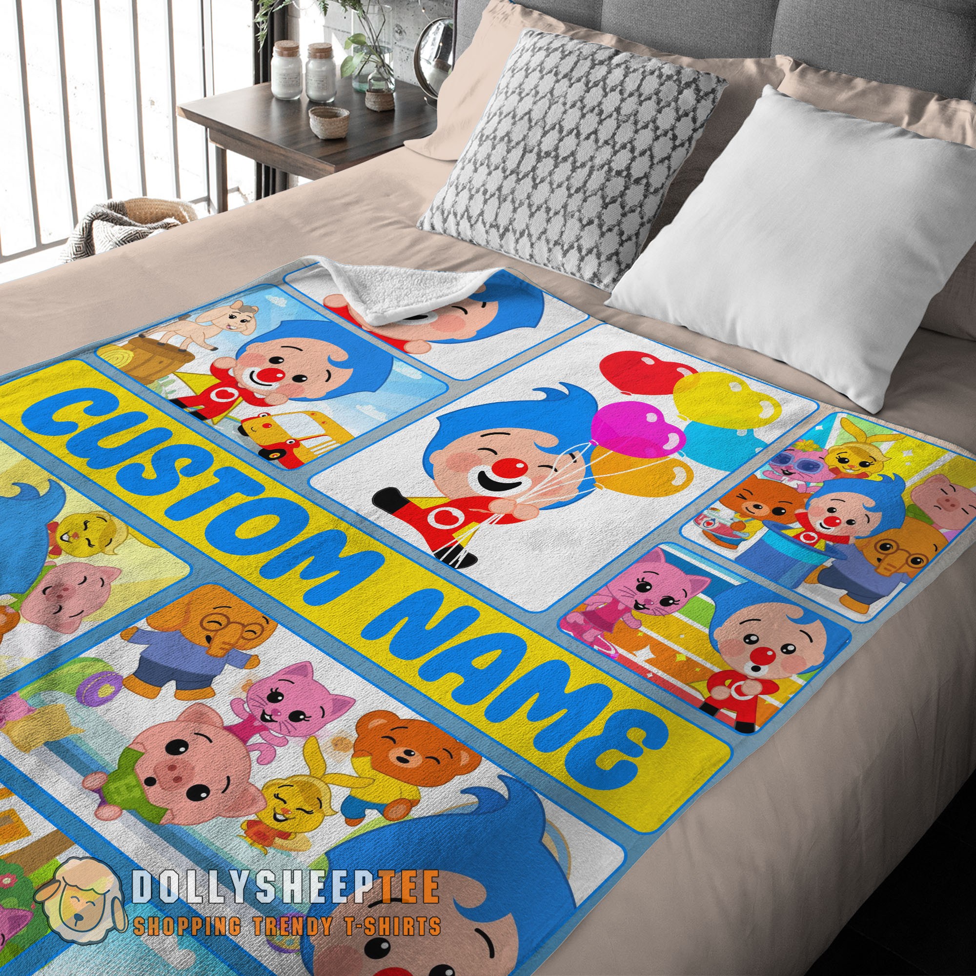 Official Perfect Plim Plim & Friends Collage Blanket Fleece Customized Blanket - Image 3