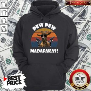 Alternative view of Top Goat Pew Pew Madafakas Vintage Shirt