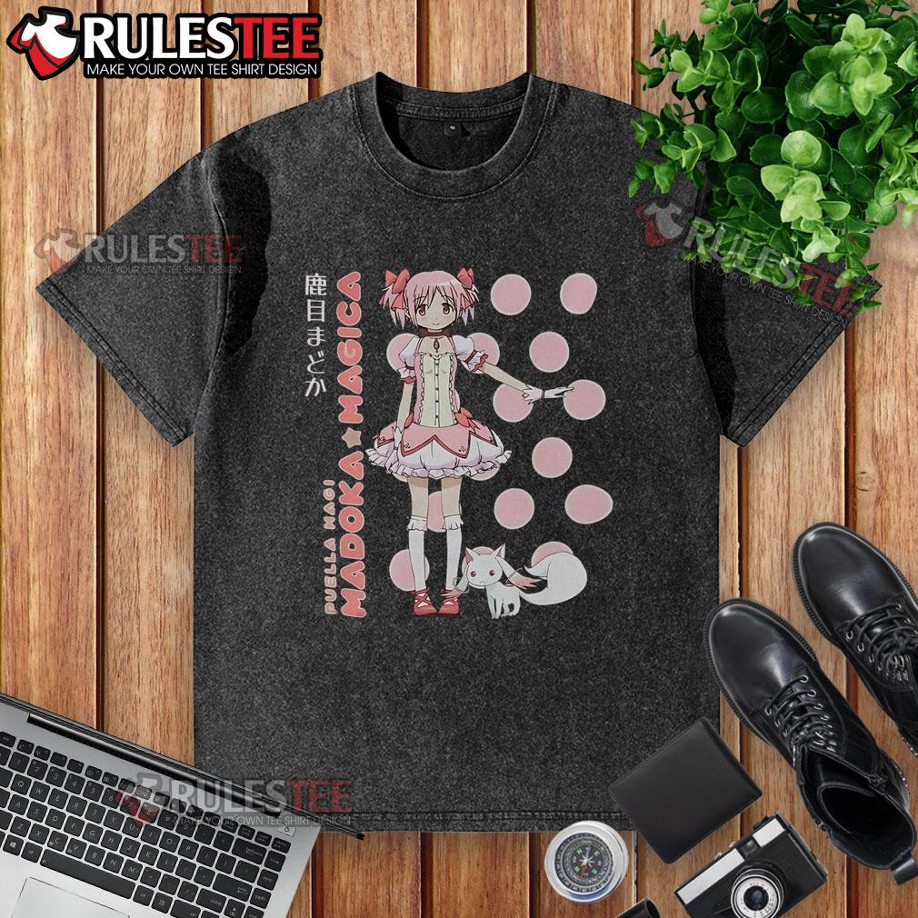 Cute Puella Magi Madoka Magica Madoka Kaname Polka Dot T-Shirt - Image 6