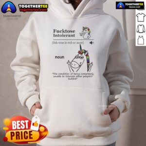 Alternative view of Top Fcktose Intolerant Noun Fucktose Intolerant Definition T-Shirt