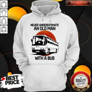 Alternative view of Nice Never Underestimate An Old Man With A Bus Blood Moon Shirt