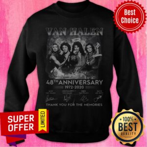 Alternative view of Van Halen 48th Anniversary 1972-2020 Thank You For The Memories Signatures Shirt