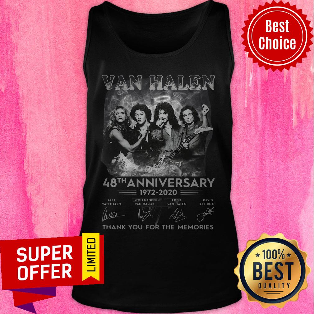 Van Halen 48th Anniversary 1972-2020 Thank You For The Memories Signatures Shirt - Image 5