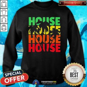 Alternative view of Colorful House Music Beach Palm Tree Shirt