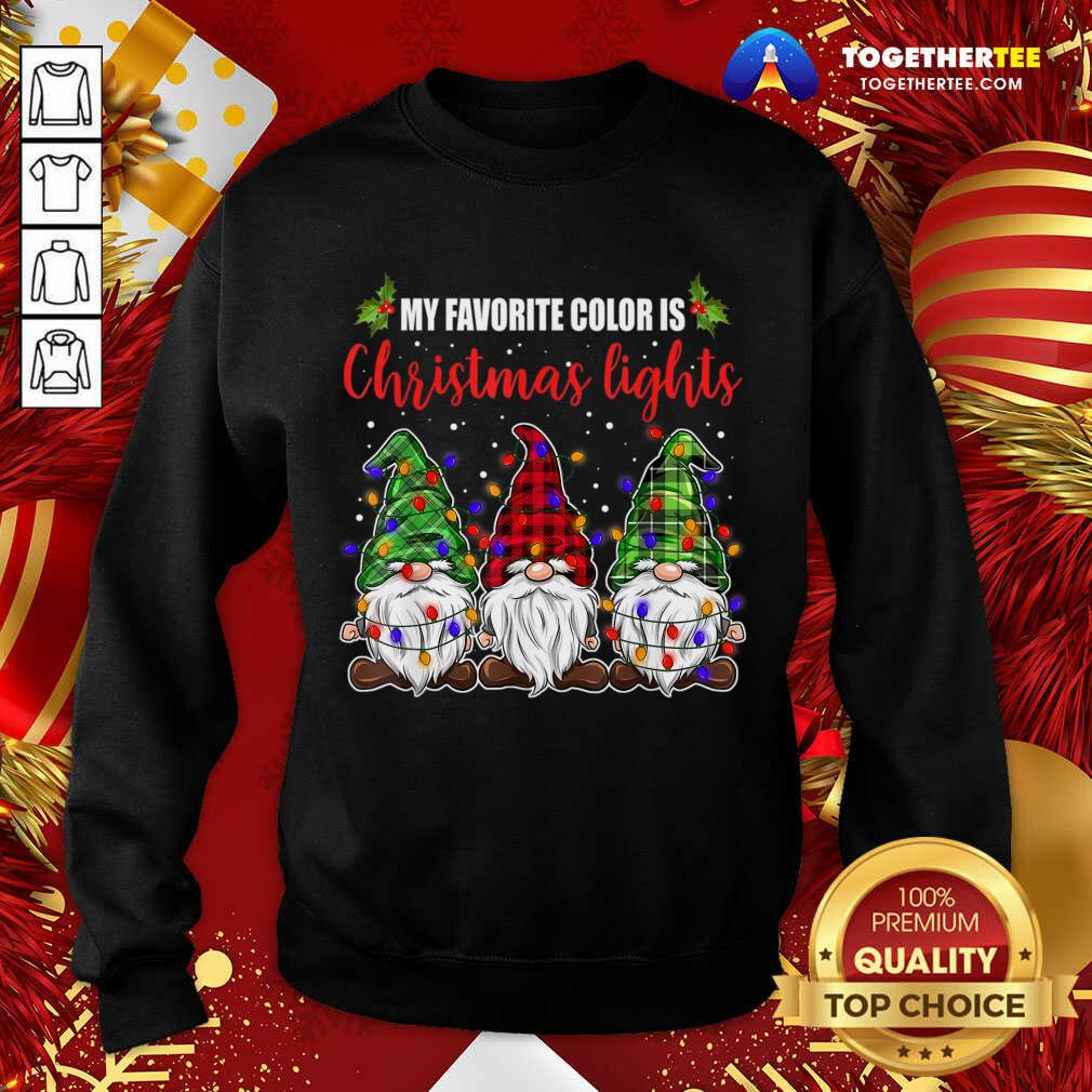Good My Favorite Color Is Christmas Light Gnomes Merry Christmas Shirt - Image 4