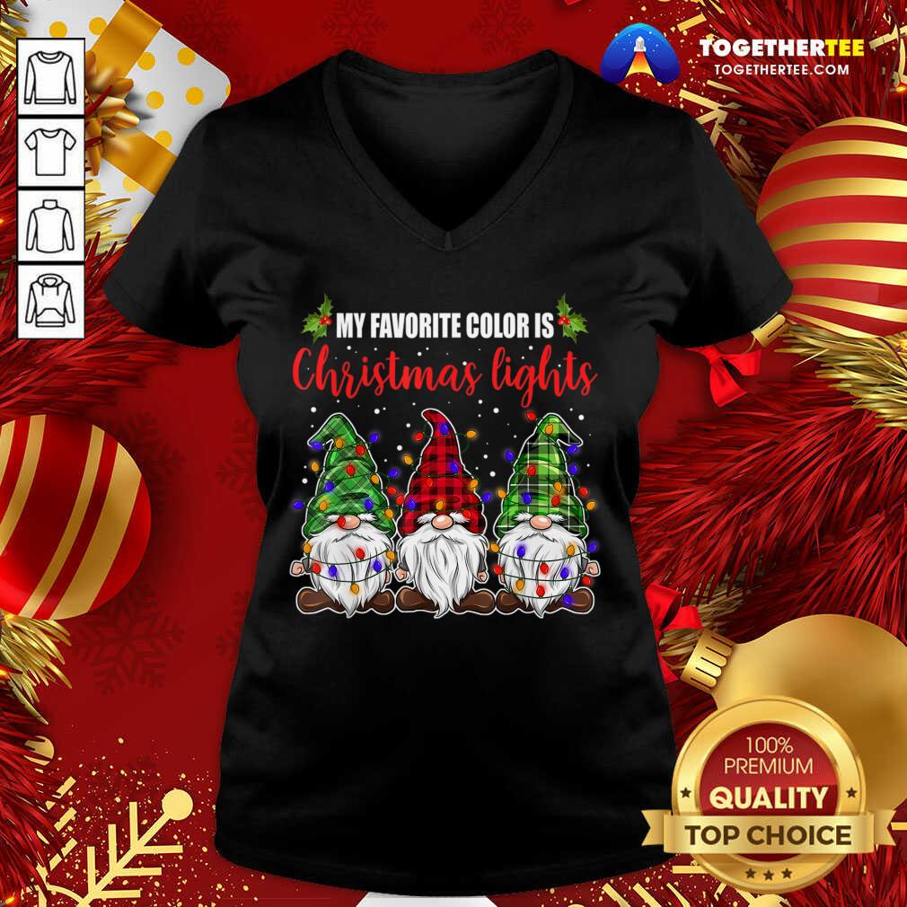 Good My Favorite Color Is Christmas Light Gnomes Merry Christmas Shirt - Image 2