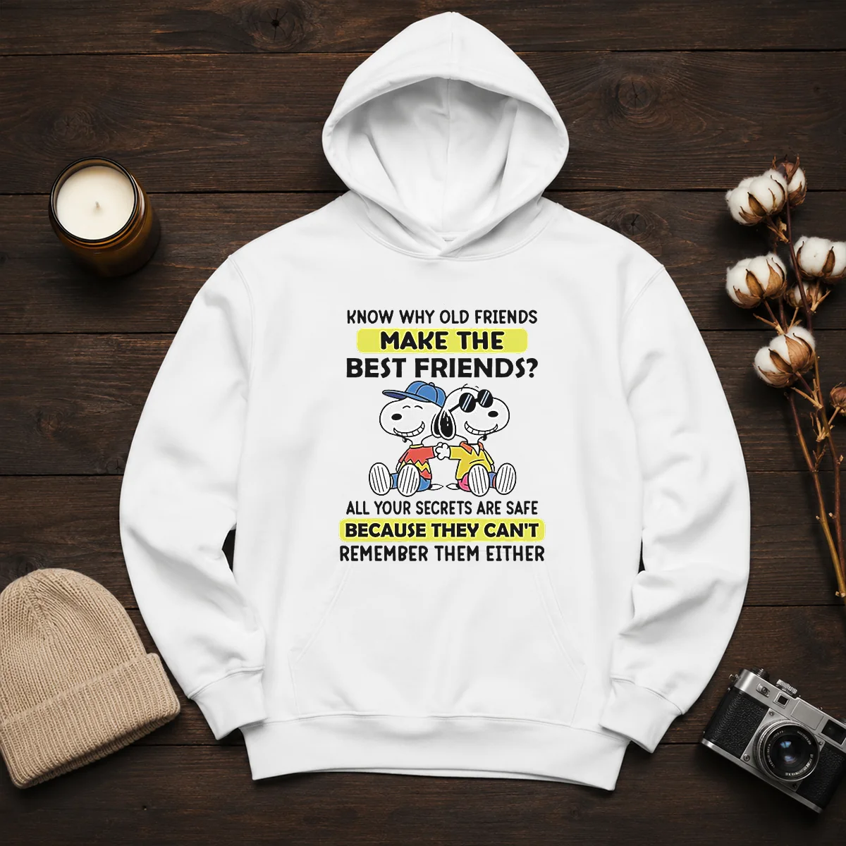 Hot Snoopy Joe Cool Peanuts Know Why Old Friends Make The Best Friends Shirt - Image 6