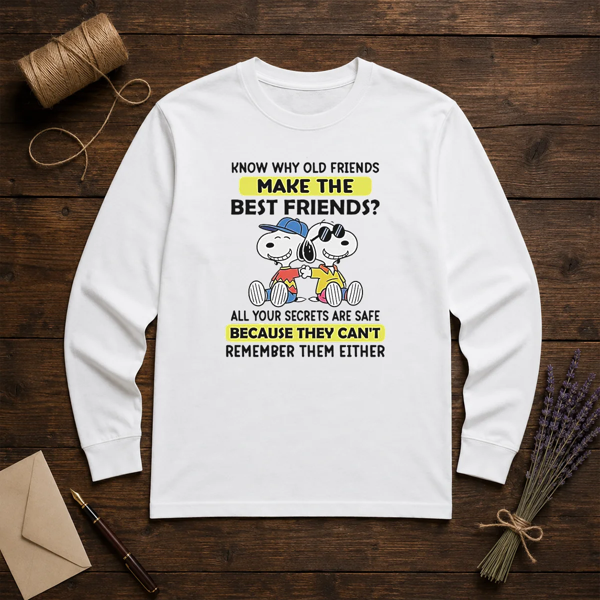 Hot Snoopy Joe Cool Peanuts Know Why Old Friends Make The Best Friends Shirt - Image 5