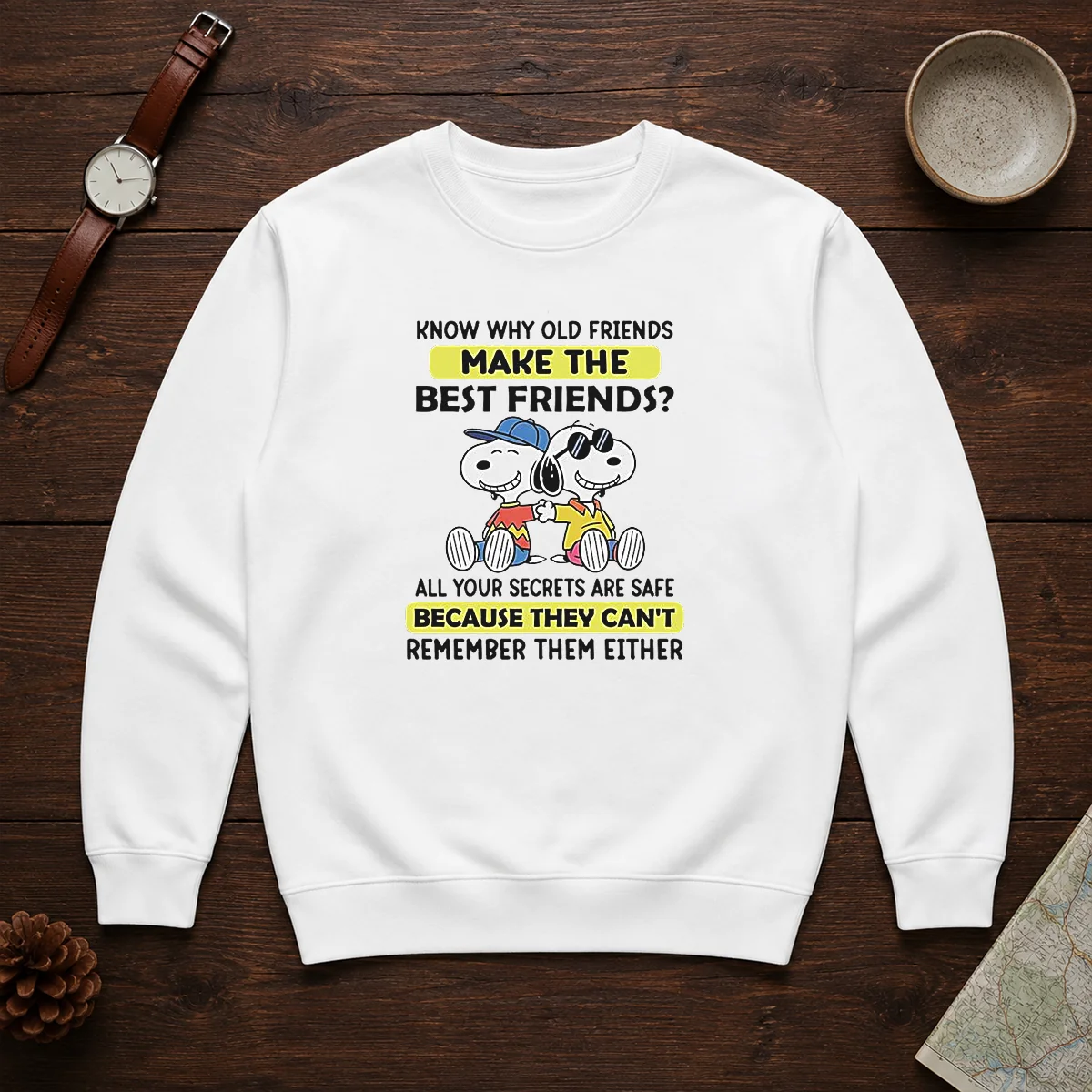 Hot Snoopy Joe Cool Peanuts Know Why Old Friends Make The Best Friends Shirt - Image 7