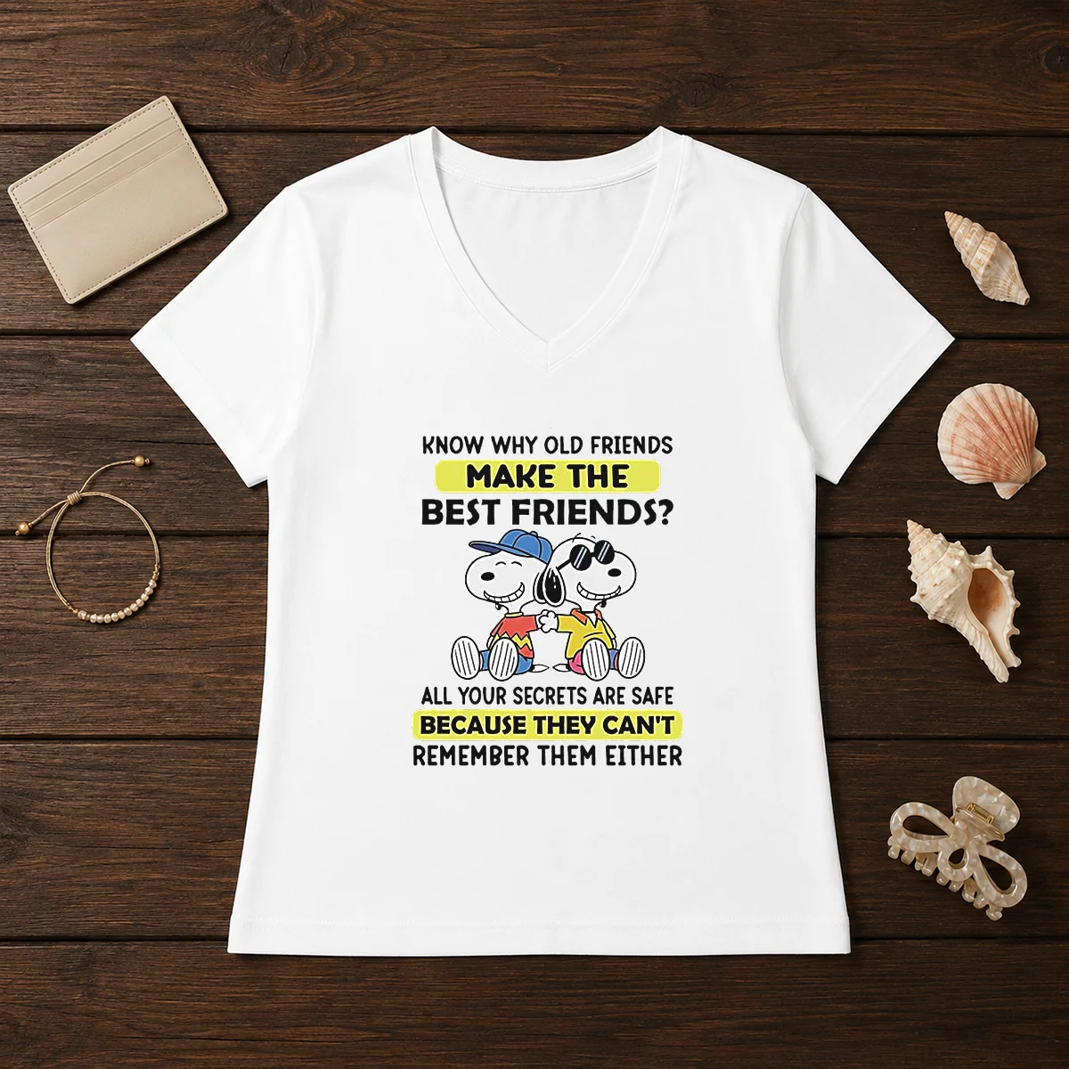 Hot Snoopy Joe Cool Peanuts Know Why Old Friends Make The Best Friends Shirt - Image 2