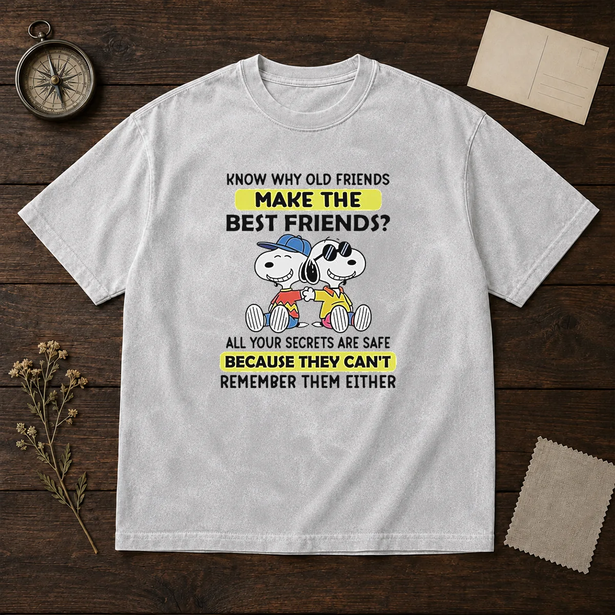Hot Snoopy Joe Cool Peanuts Know Why Old Friends Make The Best Friends Shirt - Image 8