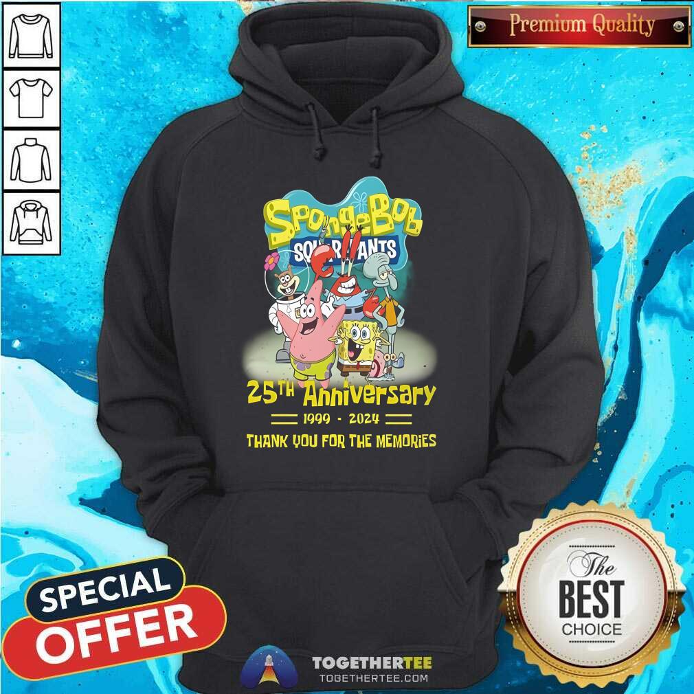 Nice Spongebob Squarepants 25th Anniversary 1999-2024 T-Shirt - Image 4