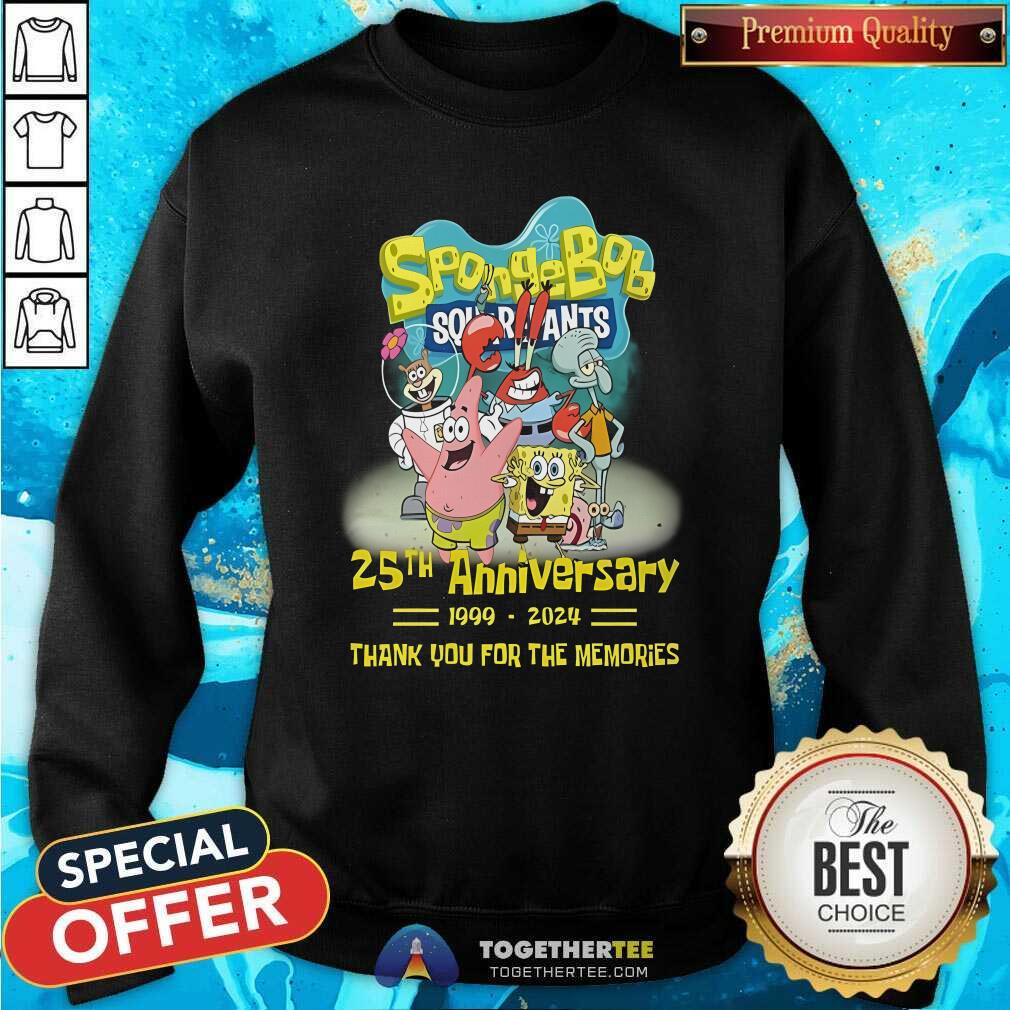 Nice Spongebob Squarepants 25th Anniversary 1999-2024 T-Shirt - Image 3