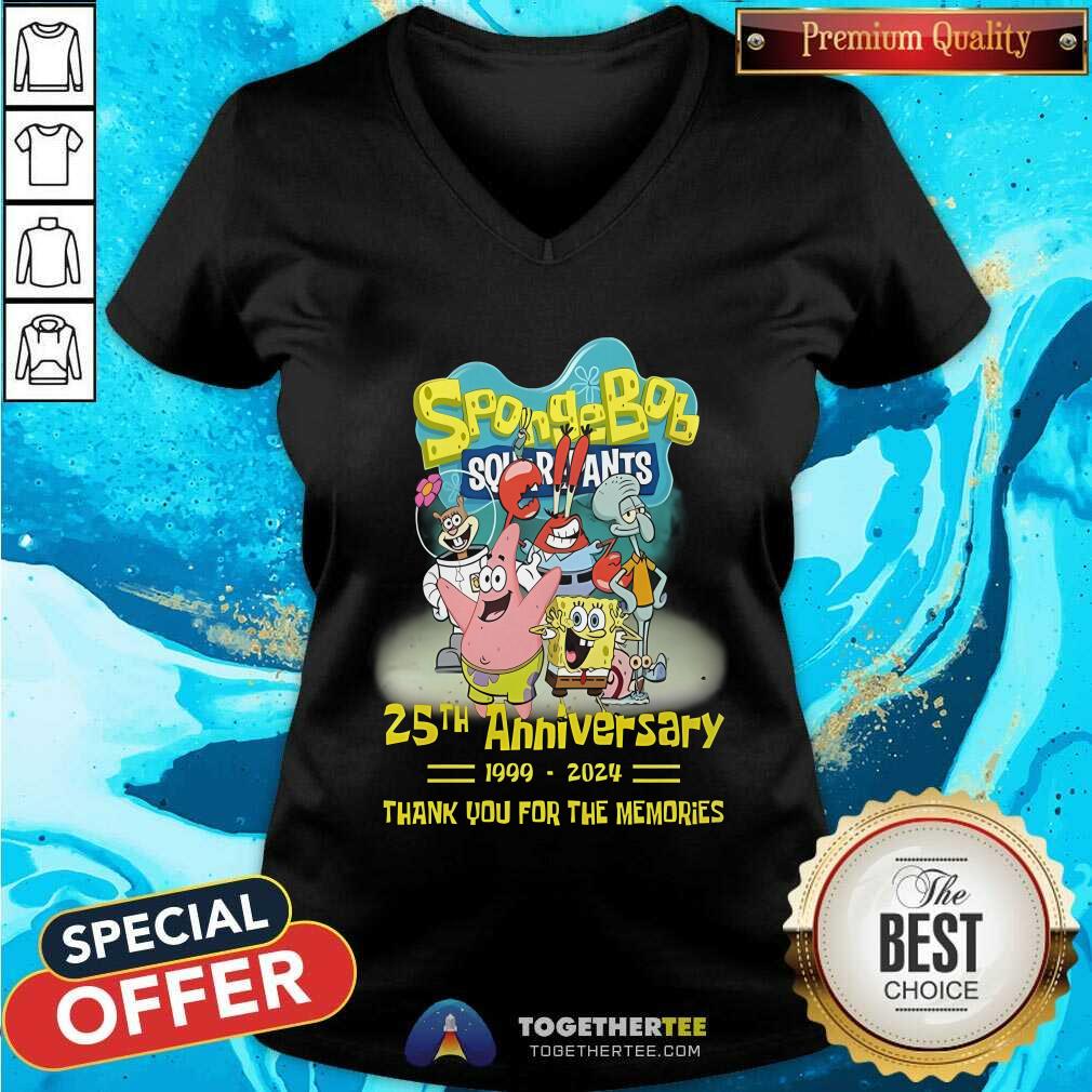 Nice Spongebob Squarepants 25th Anniversary 1999-2024 T-Shirt - Image 5