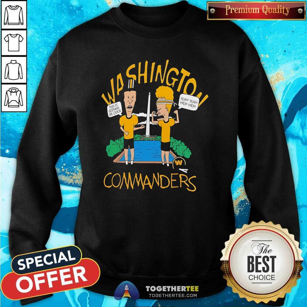 Official Washington Commanders NFL X Beavis And Butt-Head T-Shirt - Image 4