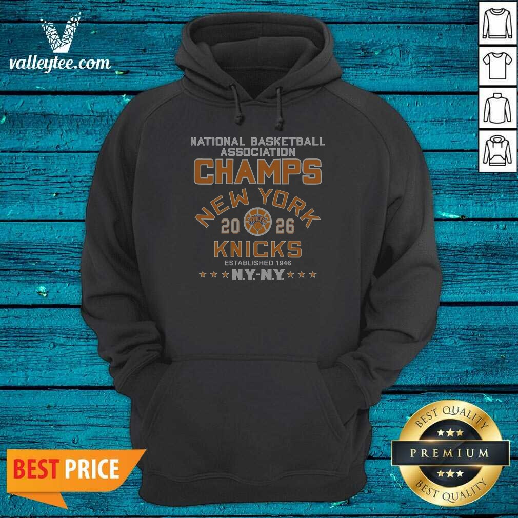 Hot New York Knicks National Basketball Association Champs Starred Established 1946 Arched Badge Shirt - Image 2