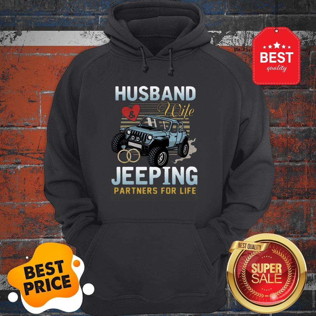 Nice Husband Wife Jeeping Partners For Life Shirt - Image 5