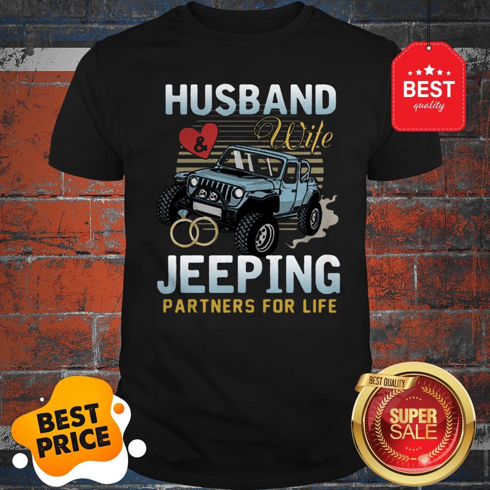 Nice Husband Wife Jeeping Partners For Life Shirt