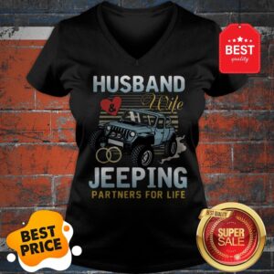 Alternative view of Nice Husband Wife Jeeping Partners For Life Shirt