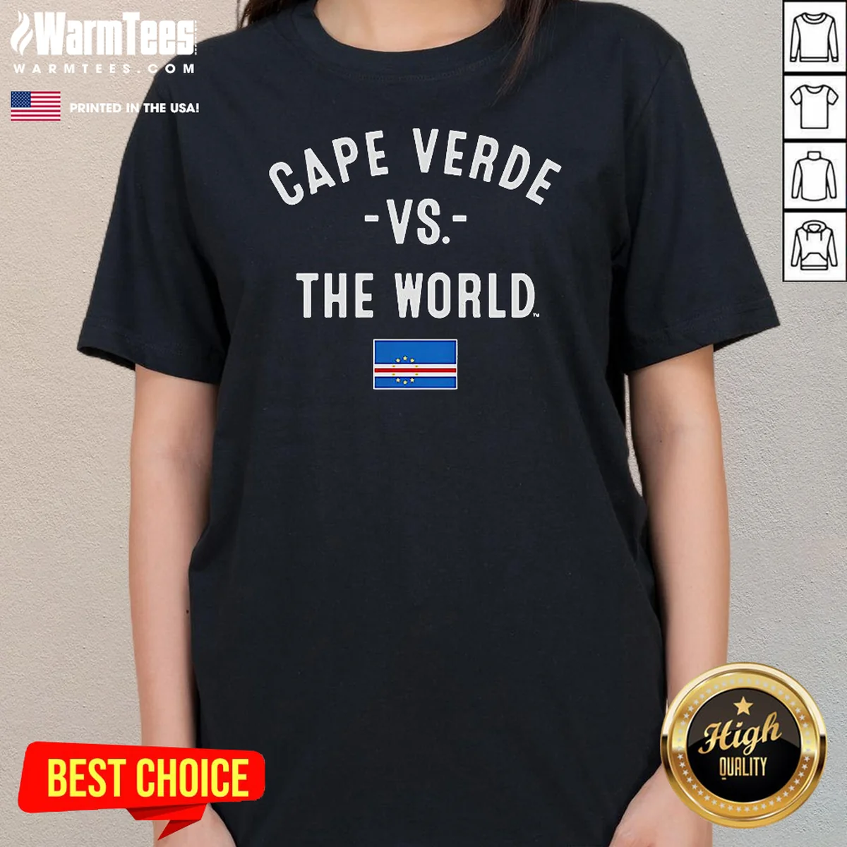 Funny Cape Verde Vs The World Soccer Flag Shirt - Image 2